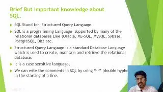 SQL Basic But Important Knowledge...