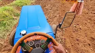 POV 4K ASMR | Swaraj Tractor Driving Through Muddy Farm Road 🚜🌾