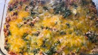 Easy Ground Turkey & Kale Casserole Dinner! Recipe