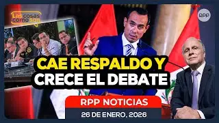 🎙️ José Jerí cae en encuesta: ¿censura o vacancia? | Del Castillo, Valdez y Delia Muñoz #LasCosasRPP