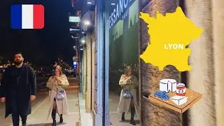 Walking The Streets as Night Falls, LYON PROVENCE FRANCE ,TRAVEL CHANNEL WALKING AWAY
