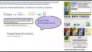 DICAS 2259 WINDEV WEBDEV MOBILE 24 Novidades 48 Comandos 81 PanelCreate