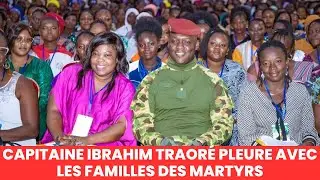 Capitaine Ibrahim Traor&eacute; en Larmes avec les Veuves et Orphelins de Soldats Tomb&eacute;s au Front