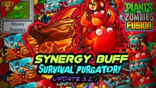 SYNERGY BUFF VULCANNON & EPIC INFERNO TWIN-NUT | SURVIVAL ODYSSEY PURGATORY UPDATE 3.2.1【PVZ:FUSION】