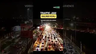 Noida: Traffic jam at Kalindi Kunj during evening hours