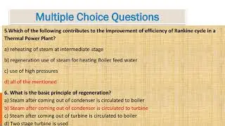 Thermal Engineering II, Multiple choice questions part 1