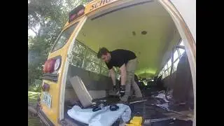 Skoolie Day 1 - Removing Last of Seats