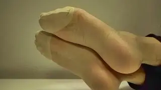 Sweaty Thin Green Nude Sheer Nylon Soles