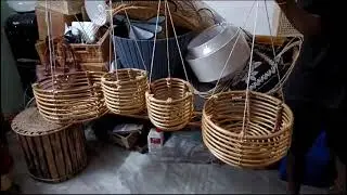 Rattan cane hanging planter/Bamboo cane hanging basket/Rattan wicker bamboo planter/Hanging planter