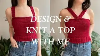 knitting vlog: design & knit a tank top with me!