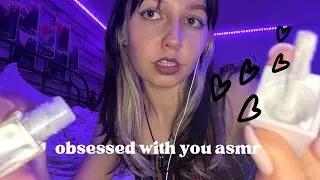 ASMR | obsessed girl does your makeup in class 💄🤍 (personally attention, hand sounds + more)