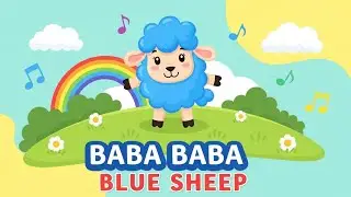 Баба Баба Синяя Овечка | Цветные песни для детей | Время Баззи Тьюн