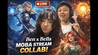 🔴COLLAB STREAM WITH INSTAGRAM ARTIST BELLA! (SHORTS) #mobalegends5v5 #moba55creator #collabstream