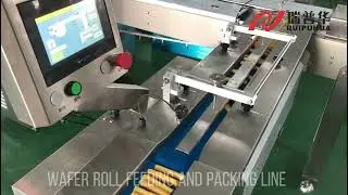 Rice Bars Egg Roll Rotary Marshmallow Feeder Packaging Line Automatic Snack Food Packing Machine