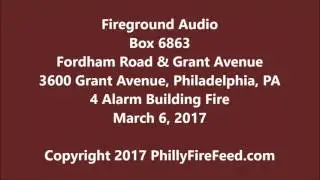 3-16-7, 3600 Grant Ave, Philadelphia, 4 Alarm Building Fire