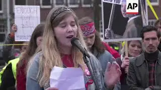 Protesters in Europe march in support of US gun law changes