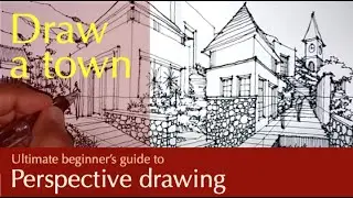 Perspective Drawing : Draw Cityscape 41: ramp and pathway in two point perspective. #shorts