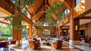 High Ceiling Luxury Lounge & Garden Terrace Living | Royal Tropical Homes