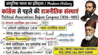 कांग्रेस की स्थापना के पूर्व स्थापित राजनीतिक संगठन | Political Organization Before Congress |SSC GK