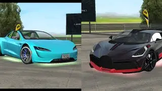 Tesla Roadster vs Bugatti Divo in Extreme Car Driving Simulator:Which is the best?