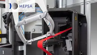 Robotic cell for grinding and deburring office furniture legs and structures - MEPSA CRED5165F