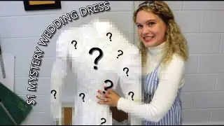 UNBOXING A $1 THRIFTED MYSTERY WEDDING DRESS!!! DRESS HASN'T BEEN OPENED IN 30 YEARS!
