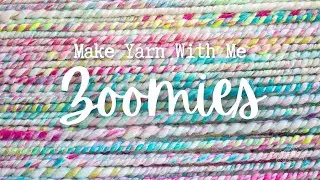 Spinning Yarn 🩷 ZOOMIES 🐱 Carding & Spinning Yarn  Jumbo 2 Ply Vegan Art Yarn for Weaving #spinning