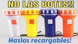 CHINESE LAMP disposable from RECYCLED TRASH to RECHARGEABLE (18650)