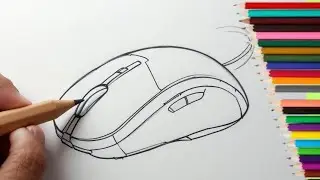 How To Draw Computer Mouse || New drawing Aasan simple || Drawing banane ka tarika achha Achha Hindi