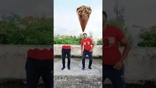Funny double roll ice cream eating vfx magic video I Kinemaster Editing I A Digital World