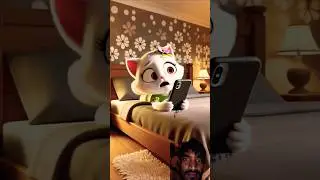 billi ne dar gaya #cat #cartoon #video