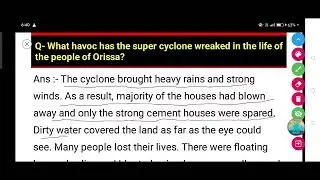 What havoc has the super cyclone wreaked in the life of the people of Orissa?