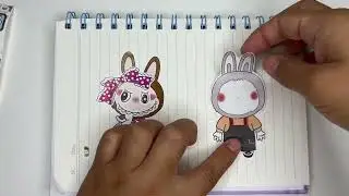 Endless Labubu Stickers in One Roll #labubu #sticker #cute|#diy #sprunki