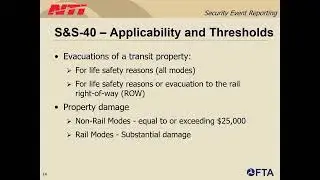 Webinar: National Transit Database Reporting Security Event Reporting 111924