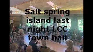 Salt spring island RAW VIDEO from last night LCC town hall rooster noise bylaw farmer was fined