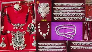 Latest Silver mangalsutra design| silver Payal anklet design| silver chikset design| Jhumki design