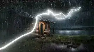 Overcome Stress to Sleep Instantly with Heavy Rain & Paramount Thunder Sounds on a Tin Roof at Night