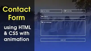 Build Contact Form using Html and Css || Create contact Form using Html css 