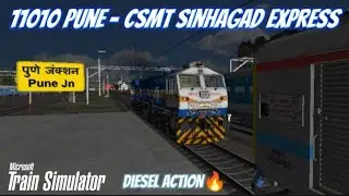 MSTS Live | Diesel Action 🔥 | 11010 Pune - Csmt Sinhagad Express Full Journey