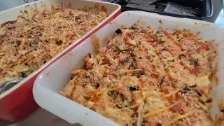 Simple and easy SUSHI BAKED recipe | Cheap meal 1 can of pink salmon & imitation crab 