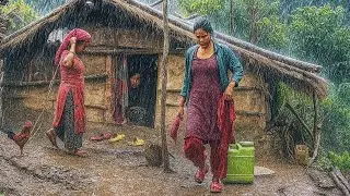 Nepali Mountain village life into the Rainy Season | Daily Activities of Rural village life in Nepal