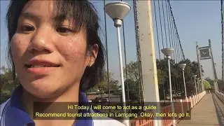 Orange bridge ,ChiangRai temple, The clock tower park