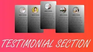 Testimonial section - how to create testimonial section using html and css