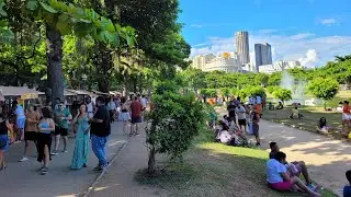 Circuito Gastronômico lota a Praça Paris todos os domingos. 🍺🎶😋
