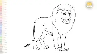 Lion drawing sketches easy | Wild animal drawings | How to draw A Lion step by step | #artjanag