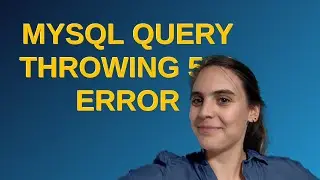 Magento: mysql query throwing 500 error