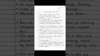 Indian National Congress | Moderate phase | Extremist phase | INC | Modern History handwritten notes