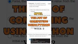 week-2 | The joy of computing using Python #week2 #nptel #ontimeupdates