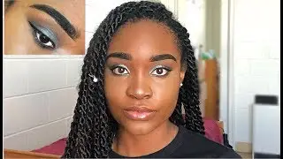 SILVER SMOKY EYE TUTORIAL FOR DARK SKIN