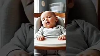 🪑😴 Baby Falling Asleep in High Chair | Cute Baby Nap ❤️ #shorts #baby #cute